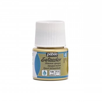 Textielverf Setacolor glinsterend ondoorzichtig gold 45ml