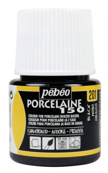 Porselein verf - Chalkboard black 201 - 45ml