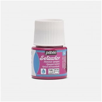 Textielverf Setacolor glinsterend ondoorzichtig oriental red 45ml