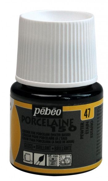 Porselein verf - Gloss pewter 47 - 45ml