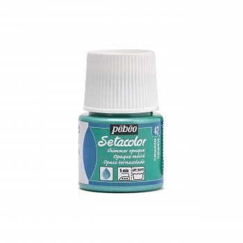 Textielverf Setacolor glinsterend ondoorzichtig turqouise 45ml