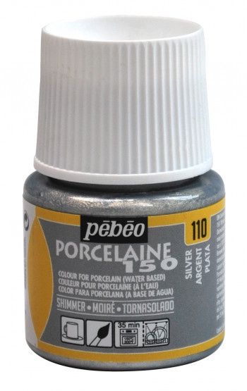 Porselein verf - Shimmer silver 110 - 45ml