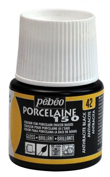 Porselein verf - Gloss antracite black 42 - 45ml