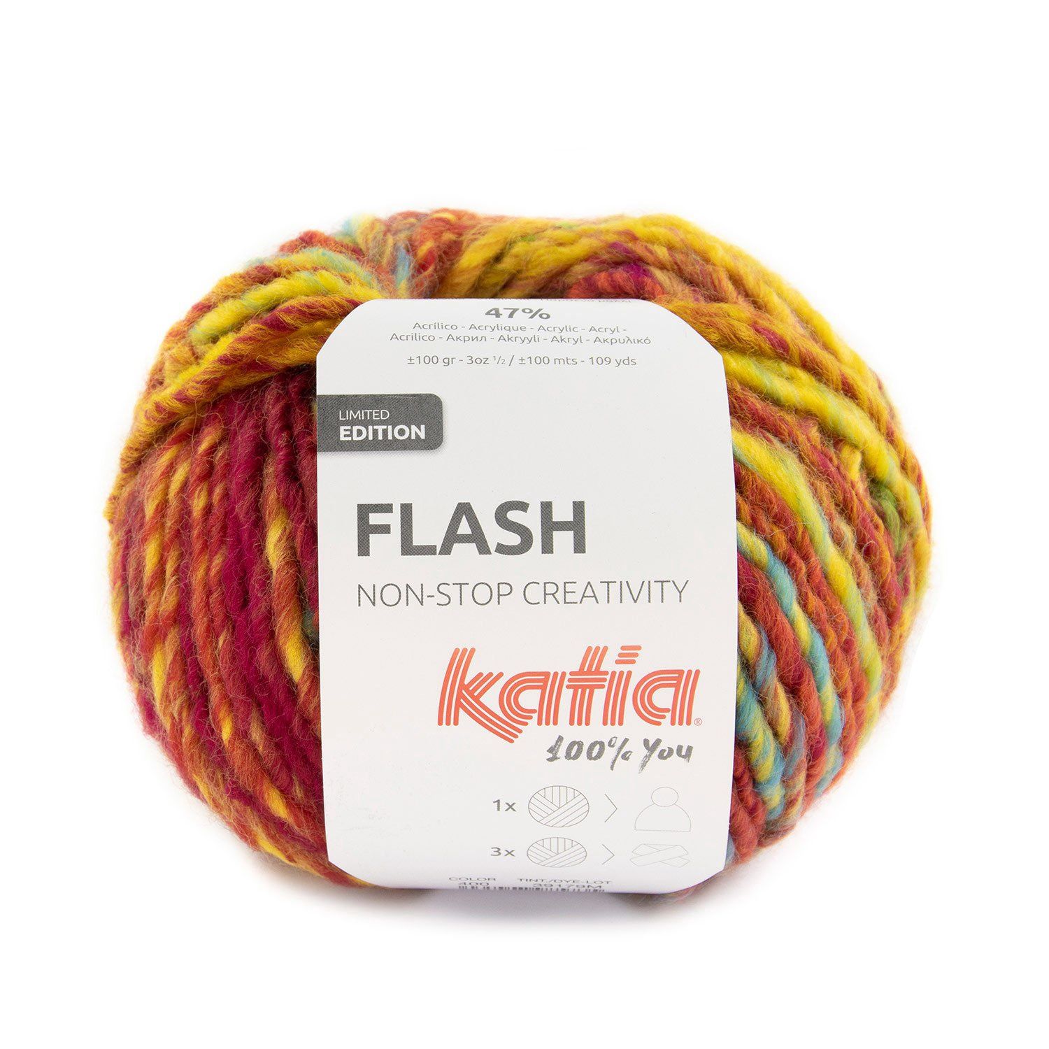 Flash - Rood-Geel-Turquoise 400
