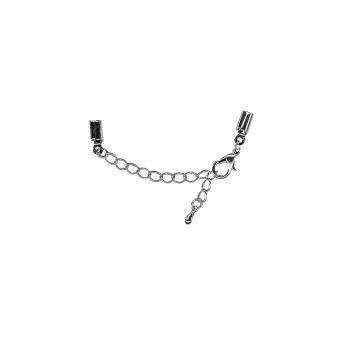 Sieraadsluiting gemonteerd, 2mm ø zilver