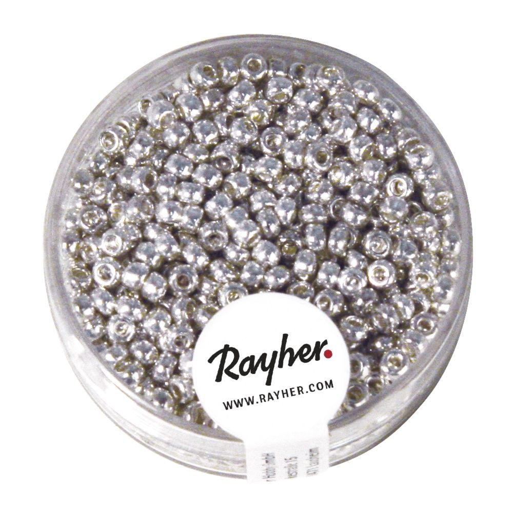 Borduurkralen 2.6mm parelmoer zilver