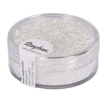 Borduurkralen 2mm transp lustre zilver