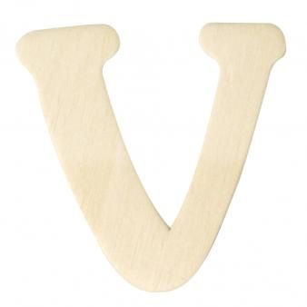 Houten letters 4cm  V