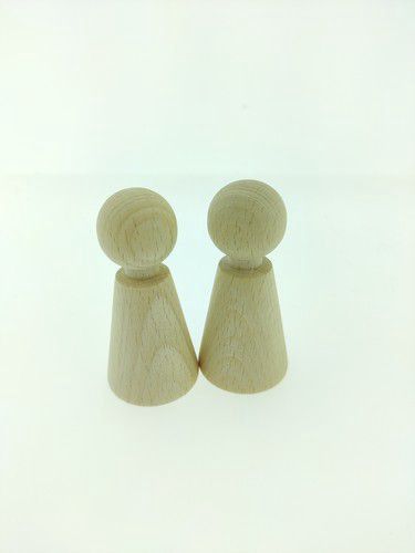 Houten figuurkegel 80mm 1 st