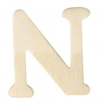 Houten letters 4cm  N