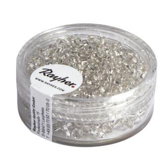 Borduurkralen 2.6 mm met zilverkern zilver