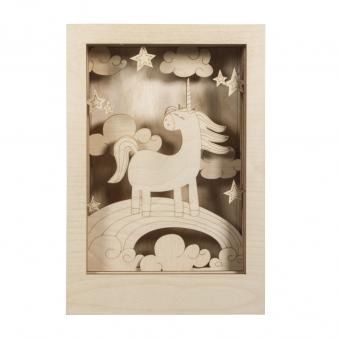 Houten bouwset 3D eenhoorn