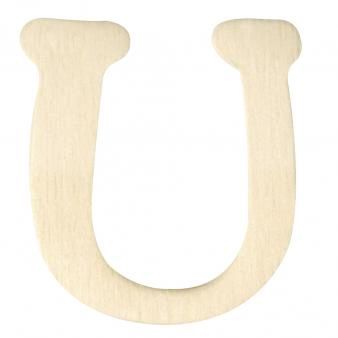 Houten letters 4cm  U