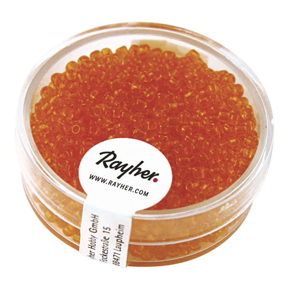 Borduurkralen 2mm transp. oranje