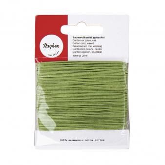 Katoenkoord met waslaag 1mm  l.groen