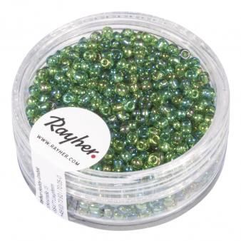 Borduurkralen, 2 mm ø, transp. lustre groen