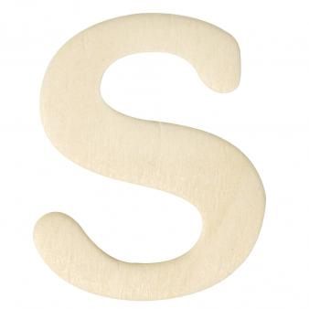 Houten letters 4cm  S