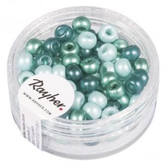 Rocailles mix groot gat 5,5mm mint