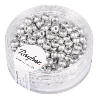 Rocailles 4mm zilver mat