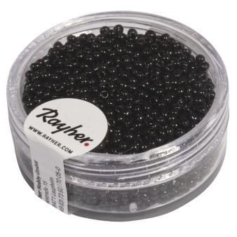 Borduurkralen 2mm opaak zwart