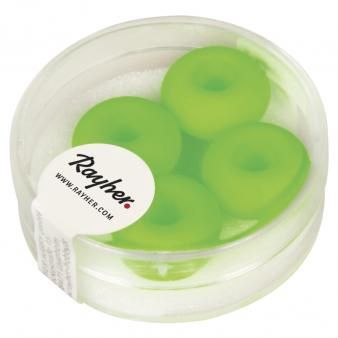 Glaskraal groot gat neon 14mm gifgroen
