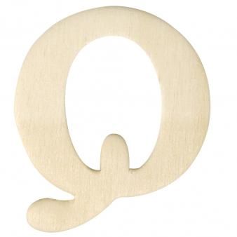 Houten letters 4cm  Q