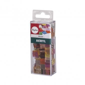 Acryl-mozaïek, 1x1 cm, transparant bont