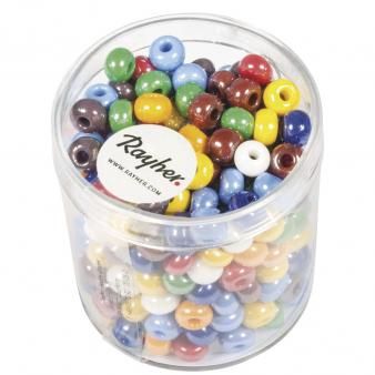 Glazen kraal gr. gat 5,4mm assorti
