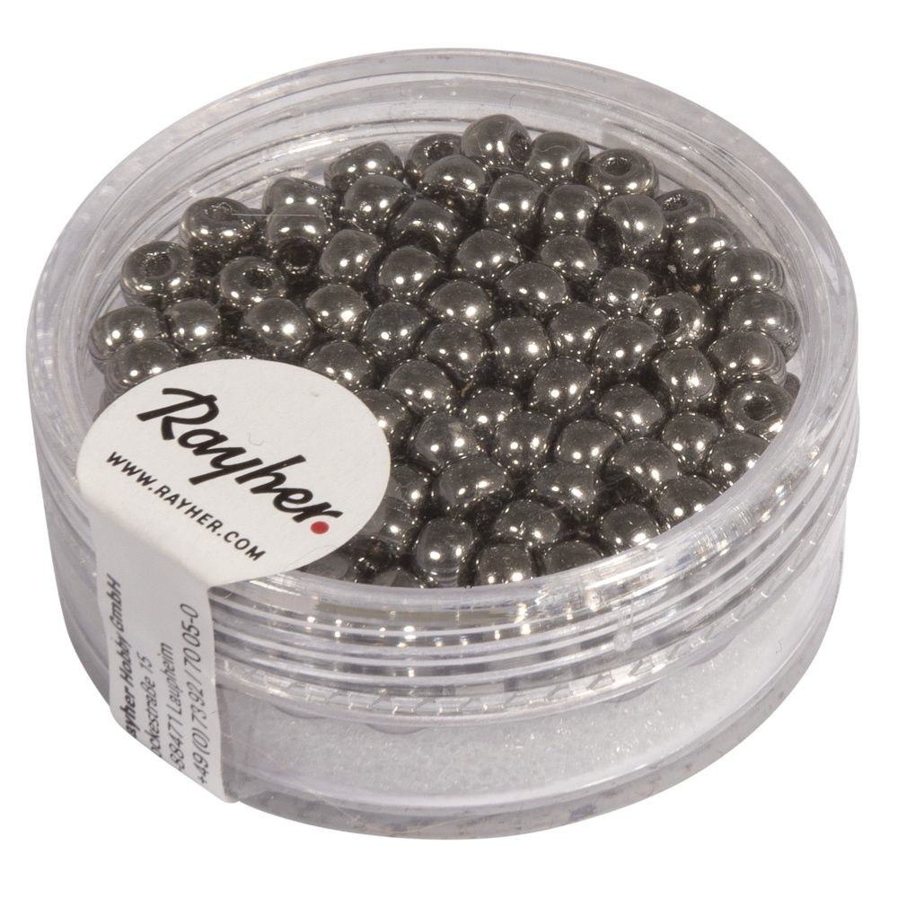Rocailles 4mm antraciet