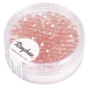 Glas facetkraal 3mm rose