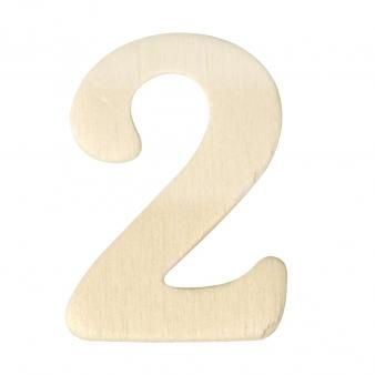 Houten cijfers 4cm  nr2