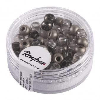 Rocailles mix met groot gat, 5,5mm ø Taupe