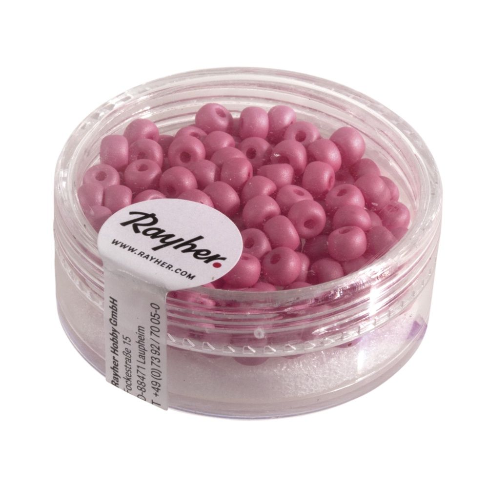 Silk-Bead  Glas rocailles, 4mm ø fuchsia