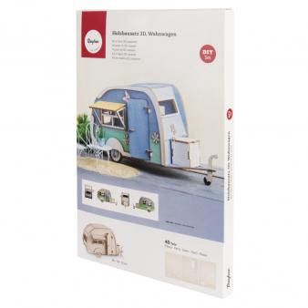 Houten bouwset 3D Caravan, FSC 100% naturel