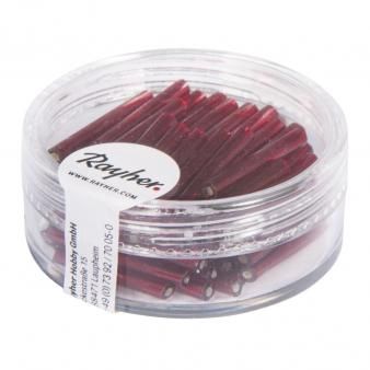 Glasstiften 2cm met zilverkern rood