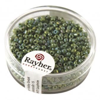 Borduurkralen, 2 mm ø, opaak lustre groen
