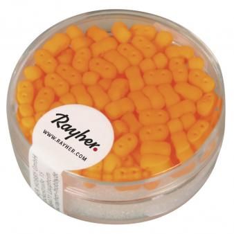 Glaskraal dubbel gat neon oranje
