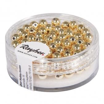 Ronde kralen plastic 4mm goud