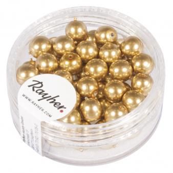 Renaissance glaskralen, 6mm ø goud