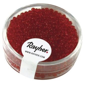 Borduurkralen 2mm transparant rood