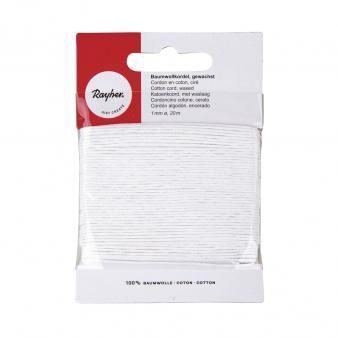 Katoenkoord met waslaag 1mm wit