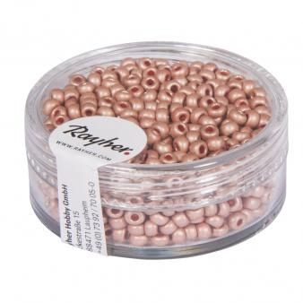 Metallic-rocailles, mat zacht rose - 1