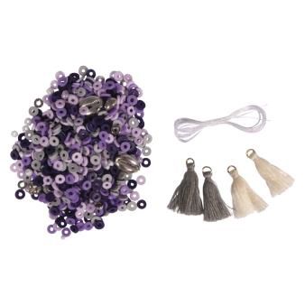 Heishi kralen set van polymeerklei Lavendel