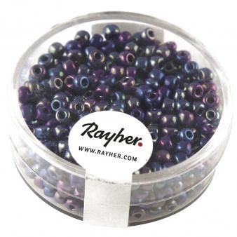 Borduurkralen, 2,6 mm ø, opaak lustre donkerblauw