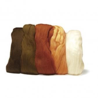 Merino schuurwol Bruintinten