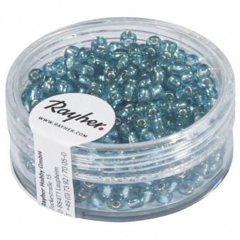 Borduurkralen 2.6mm met zilverkern diepblauw