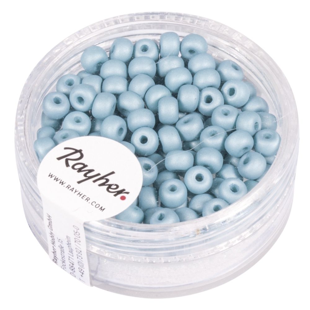 Silk-bead glasrocailles 4mm Petrol
