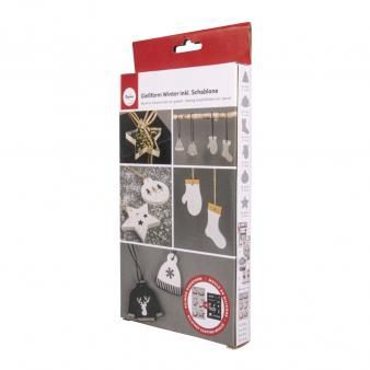 Silicone gietmal Winter + Sjabloon A5