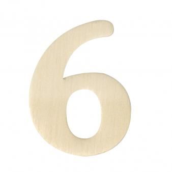 Houten cijfers 4cm  nr6
