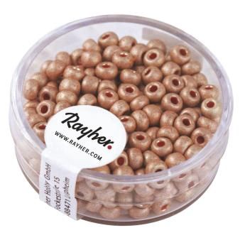 Metallic-rocailles, mat zacht rose - 2